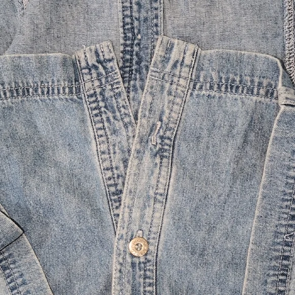 Women's Faded Glory Light Blue Button-Up Dress - Picture 10 of 11